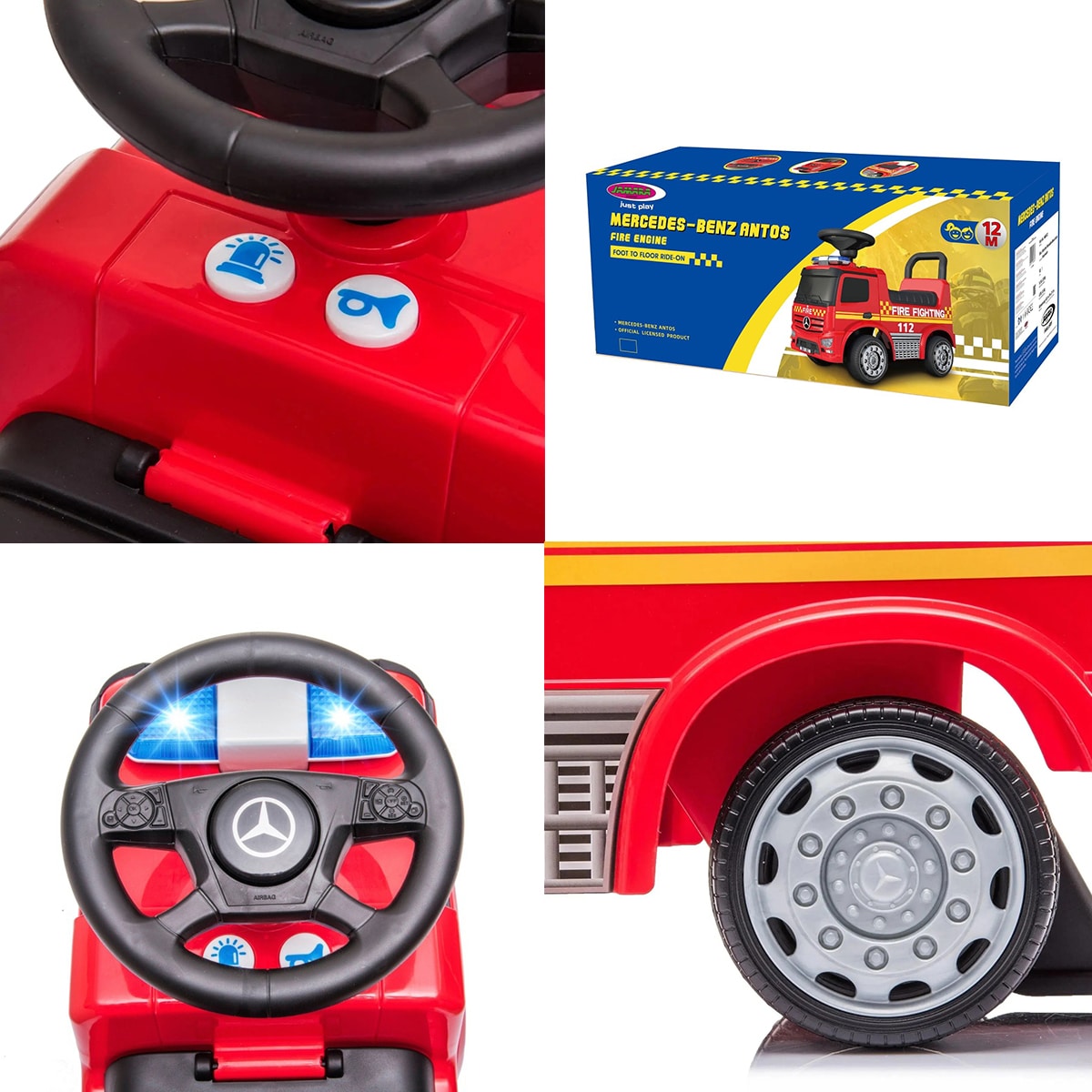 Mercedes Antos Fire Engine Ride On Car - Image 3