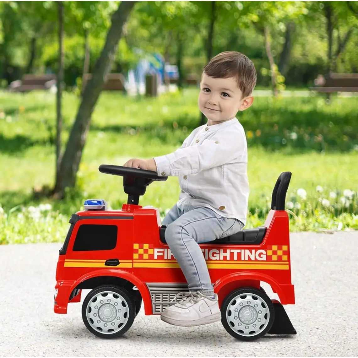 Mercedes Antos Fire Engine Ride On Car - Image 4